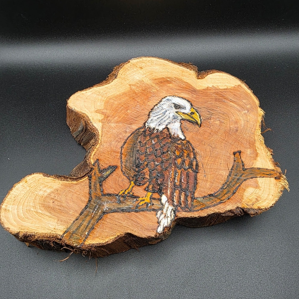 Handcrafted Wooden Eagle Art